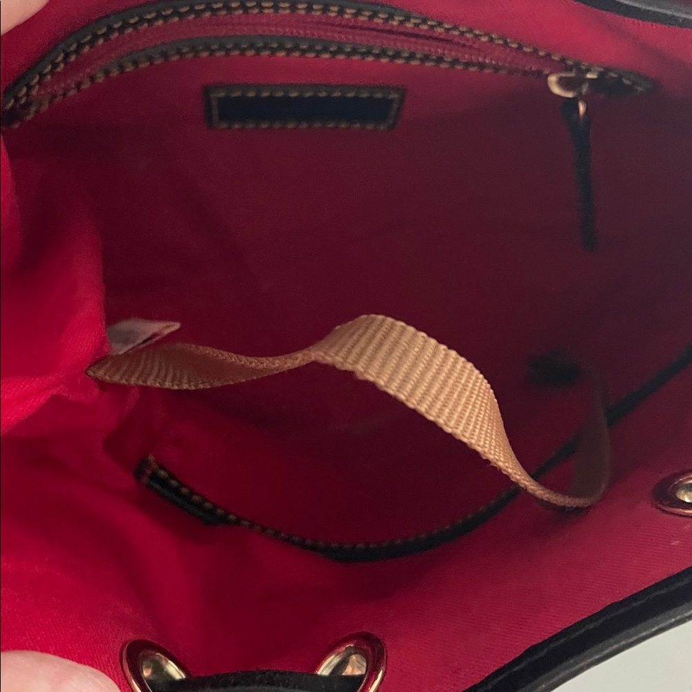 Dooney & Bourke Tartan Shoulder Bag - Red, Blue, Green bucket bag - Picture 5 of 6